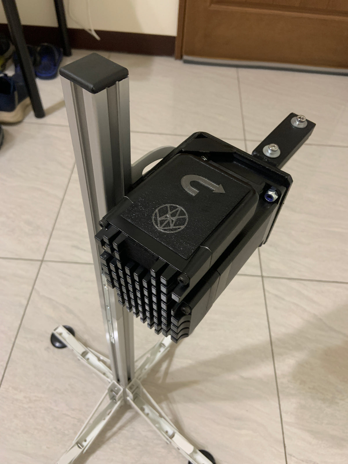 Compact remote-controlled electronic massage machine with heavy-duty motor.
